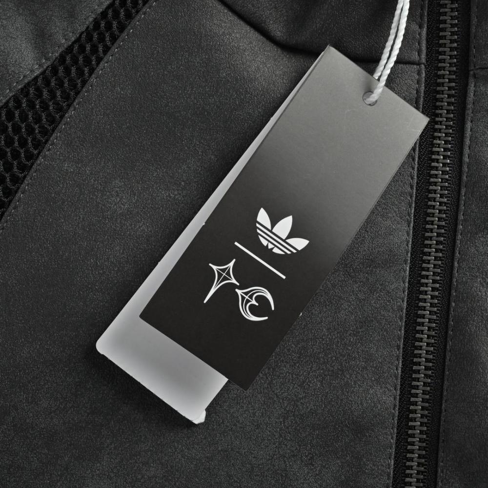 Adidas x Thug Club Teamgeist Faux Leather Jacket in Black - E