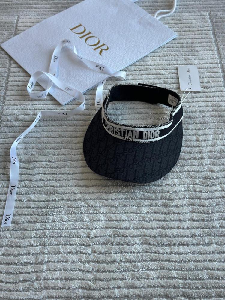 3️⃣ Dior Women's Summer Hat D Print Black - E-SEVEN STORE
