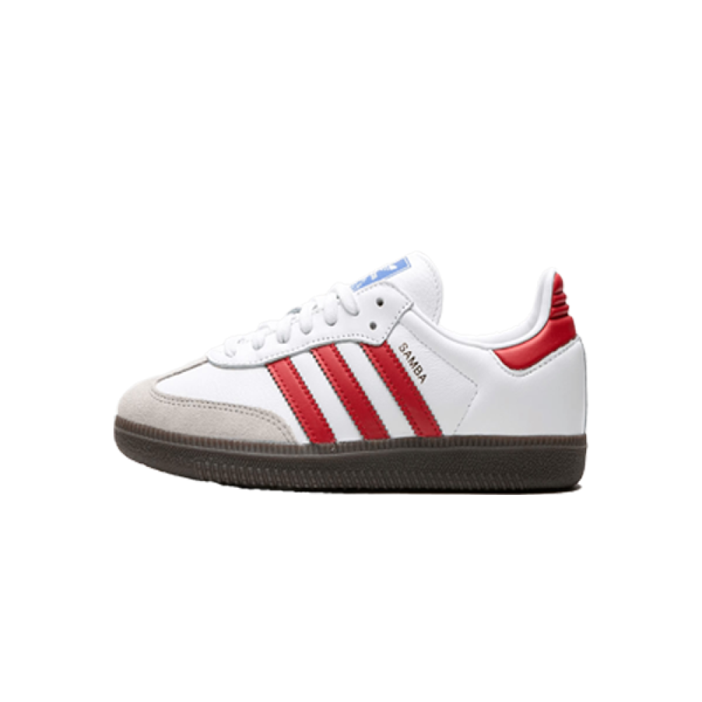 Adidas Samba Baby White and Red Kids Shoes