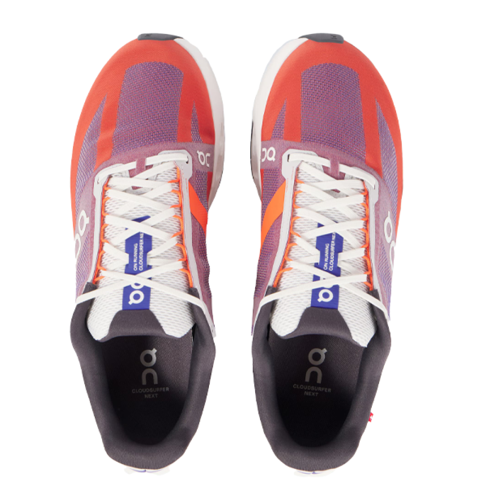 On Cloud Surfer Unisex Sports Shoes in Bright Purple and Orange