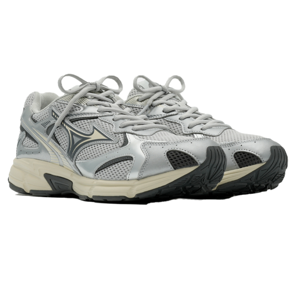 Mizuno Speed 2K Unisex Athletic Mesh Sneakers in Silver Grey