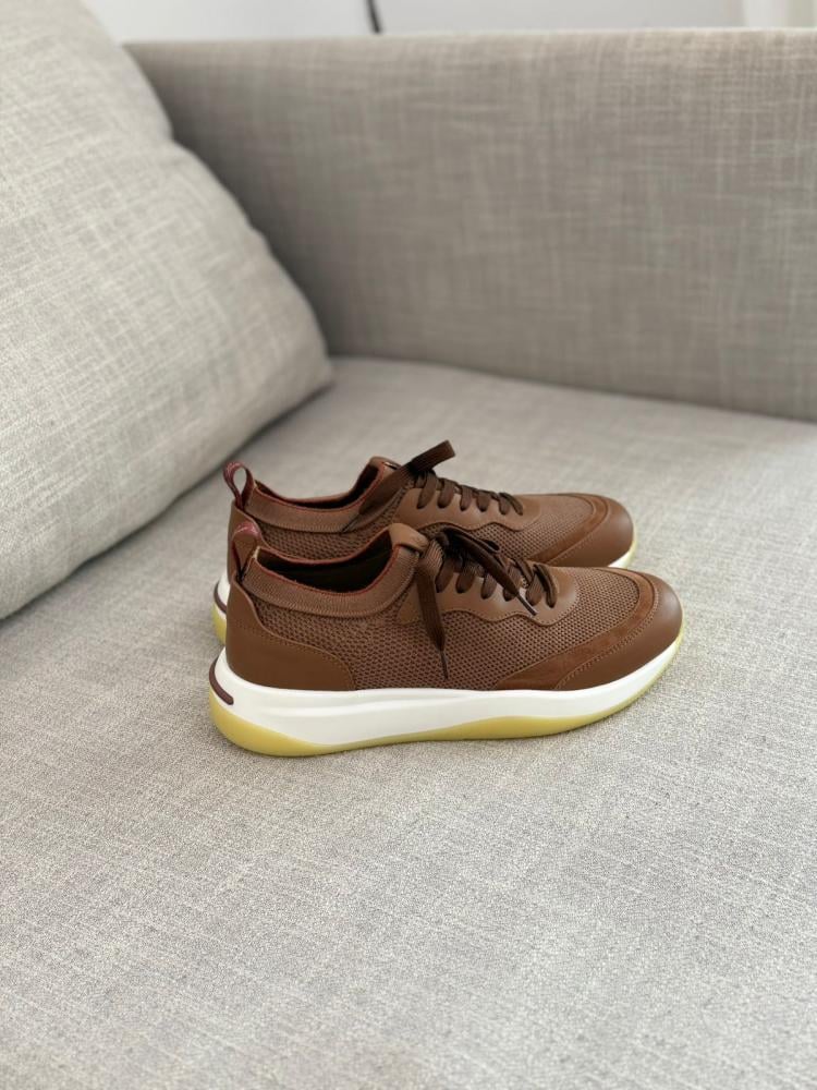 Lorebiana Walk Wish Men's Lace-Up Canvas Shoes in Caramel Brown