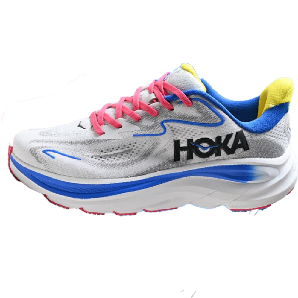 Hoka Clifton 10 Mesh Running Shoes, Grey/Blue
