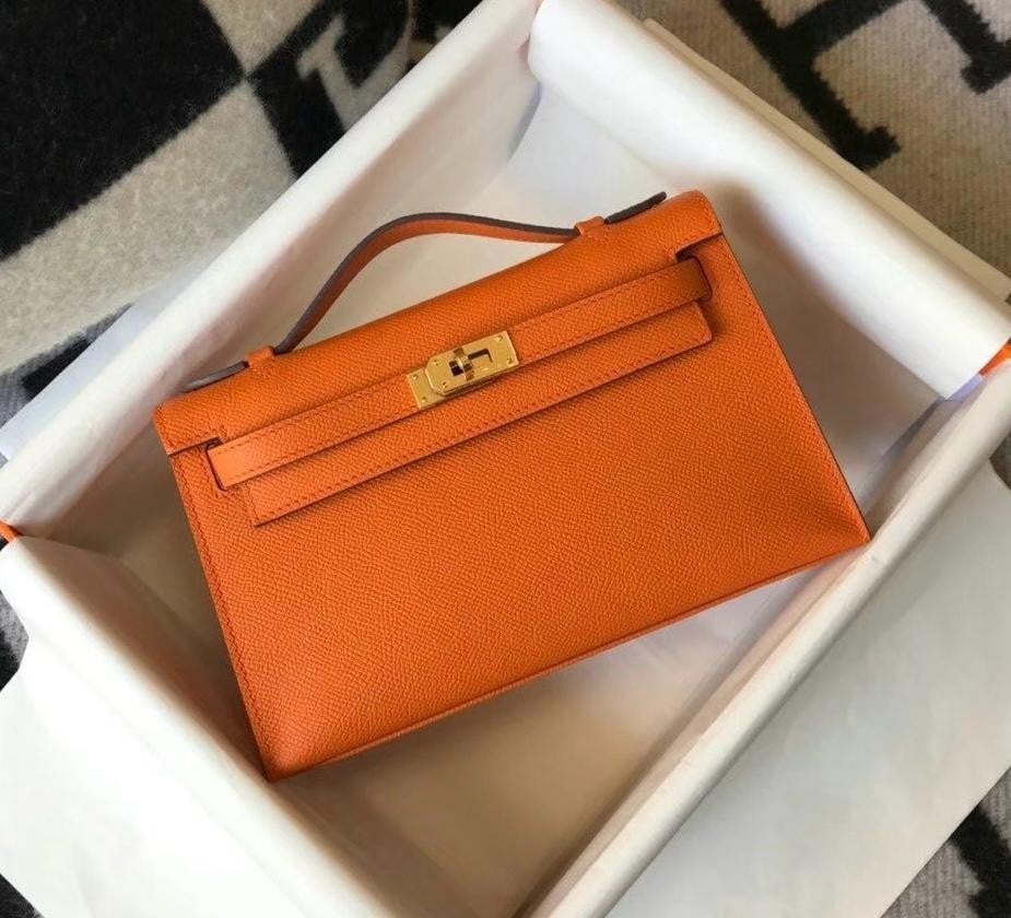 Kelly Hermes Orange Women's Mini Bag