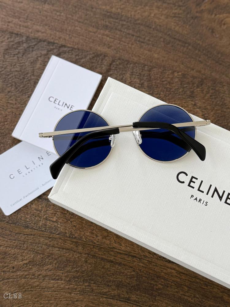 Celine Women's Sunglasses in Navy Blue Silver - E-SEVEN STORE