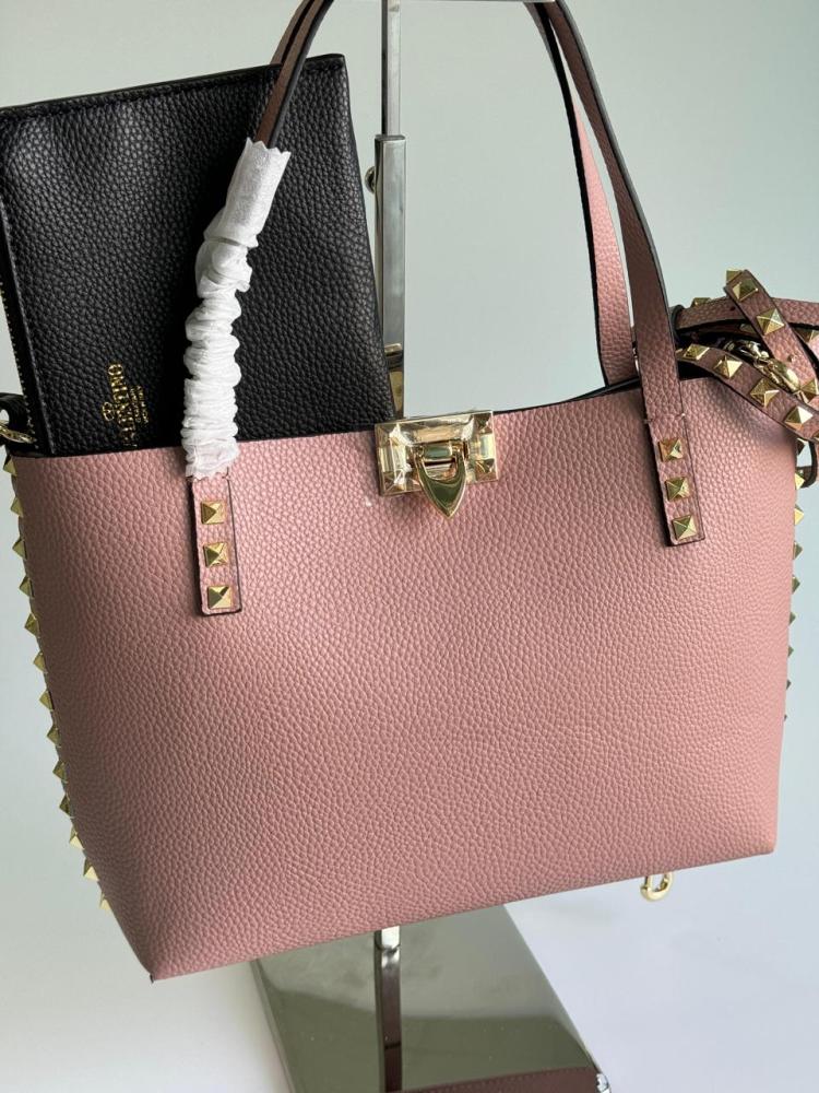 Valentino Women's 27cm Wide Leather Bag in Somo Color - E