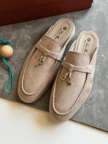 Loro Piana ホワイトスエード モカシン 38 サマー・ウォーク・モカシン スエード ディジョン | ロロ