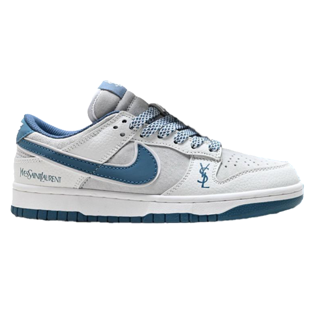 Yves Saint Laurent x Nike Dunk Low Blue White Unisex Sneaker