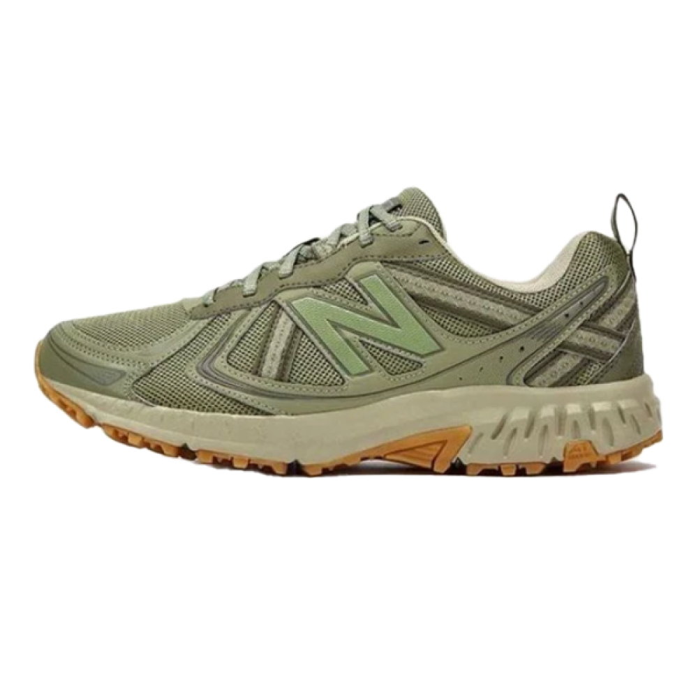 New Balance 410 V5 Unisex Sports Sneaker in Green and Orange