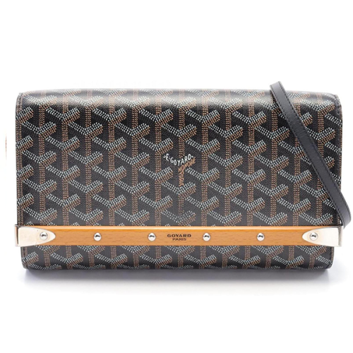 Goyard Monte Carlo 25cm Brown and Black Long Handle Clutch - E