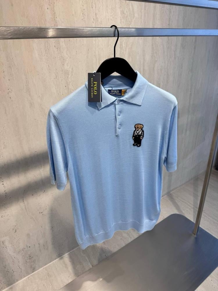 Ralph Lauren Men's Polo Bear Sky Blue Button Down Shirt