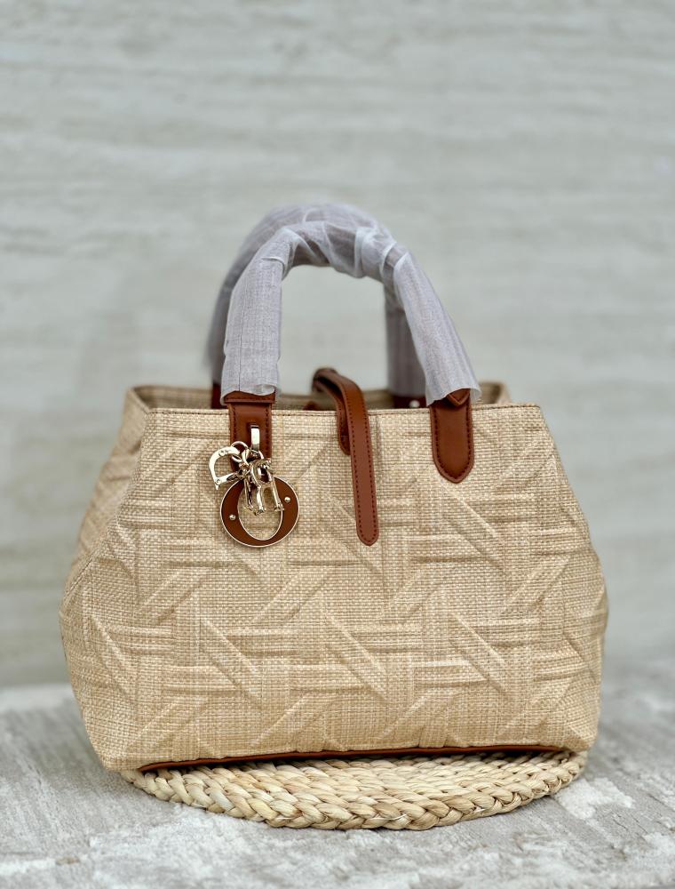 Christian Dior Toujours bag with top handles in beige color