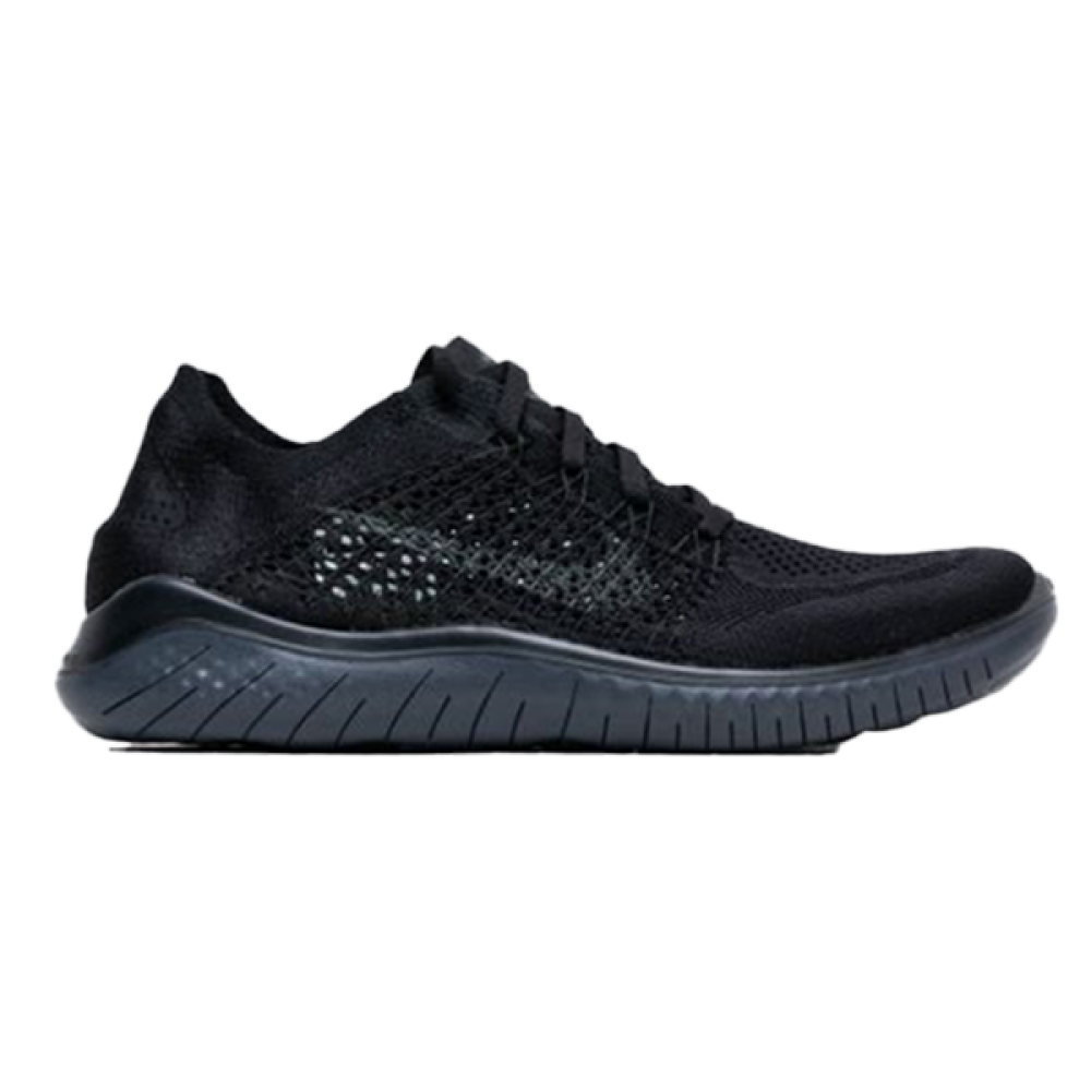 Nike Free Run Flyknit Canvas Shoes in Black