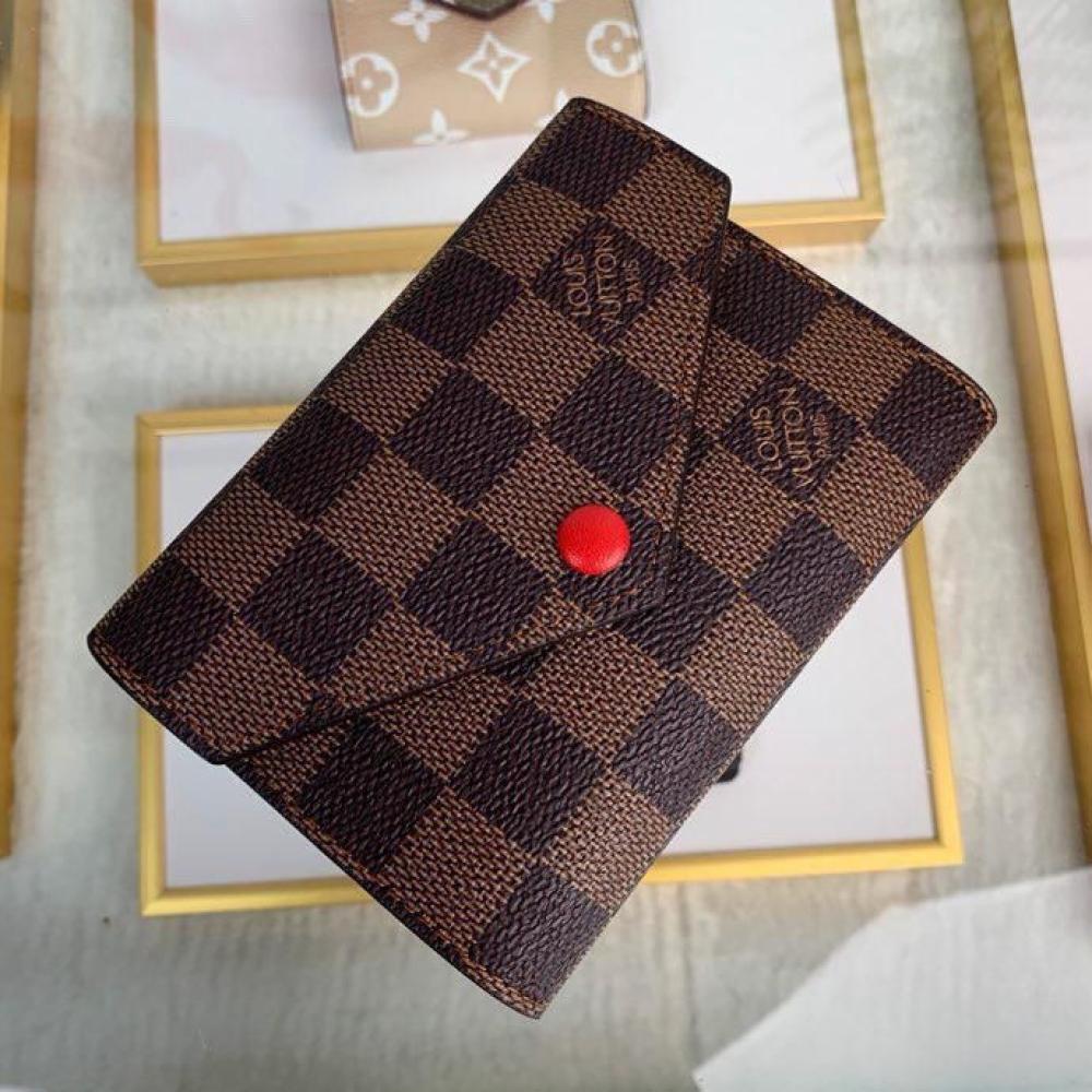 Louis Vuitton Small Brown Check Leather Wallet
