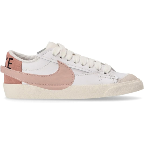 Nike Blazer Low 77 Jumbo Women's Shoes White with Pink Logo