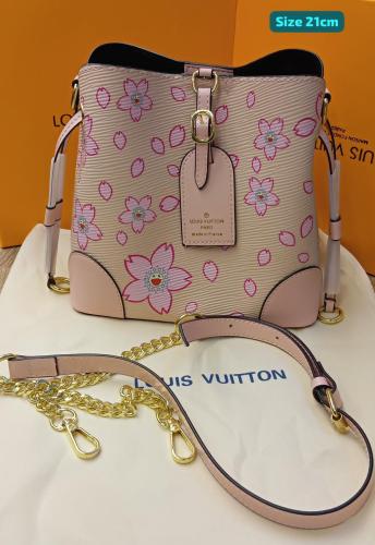 Louis Vuitton Monogram Men's Leather Bag with Orange Chain - E