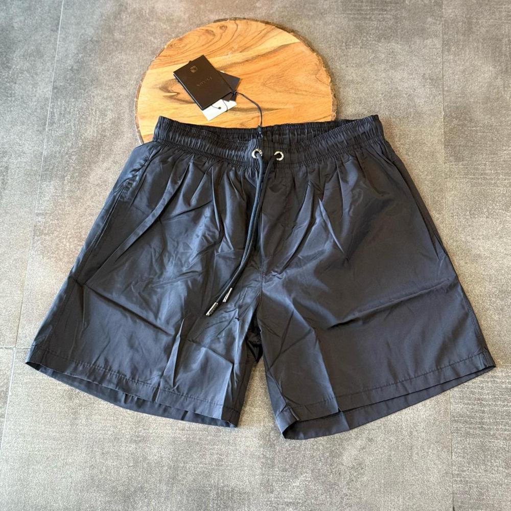 Prada Men's Plain Elastic Waist Swim Shorts
