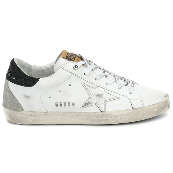 سنيكر نسائي مريح من غولدن غوس وايت ميتاليك سيلفر