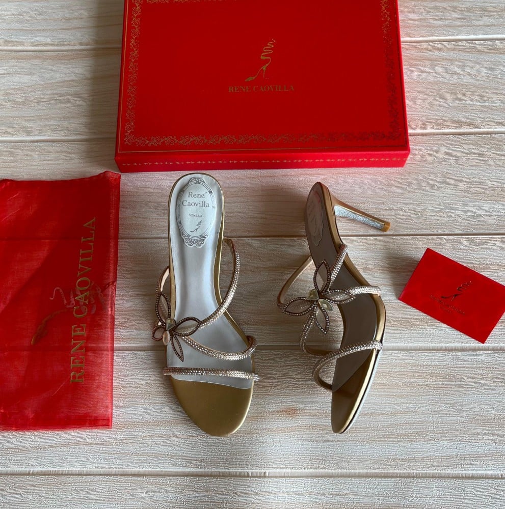 Elegant silver women's Rene Kavola shoes E-SEVEN STORE