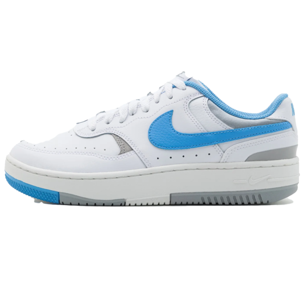 Nike Gamma everyday shoes in white, gray, and blue