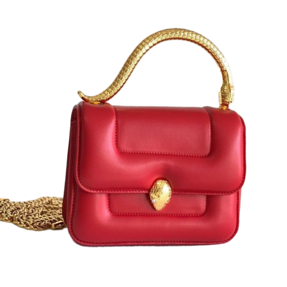 Bulgari Mary Katrantzou handbag, red and gold