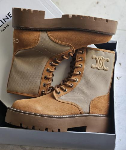 Celine Women's High Heel Boots in Brown, Chic and Modern - E-SEVEN