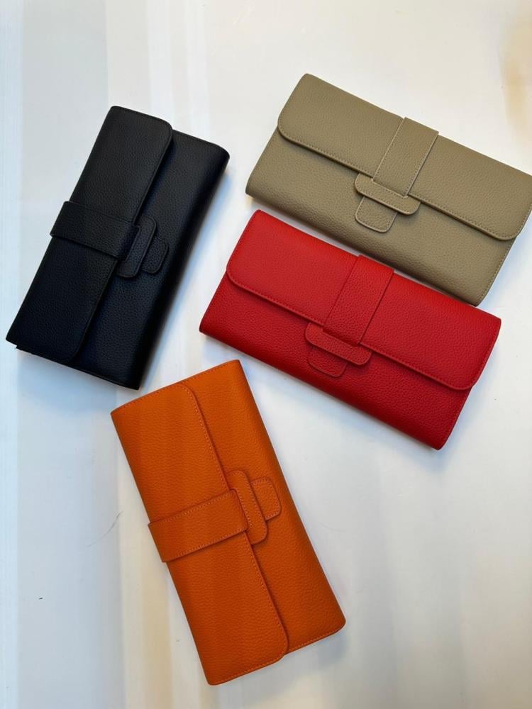 マッチ Hermes Long Clutch Wallet Luxury Leather - E-SEVEN STORE