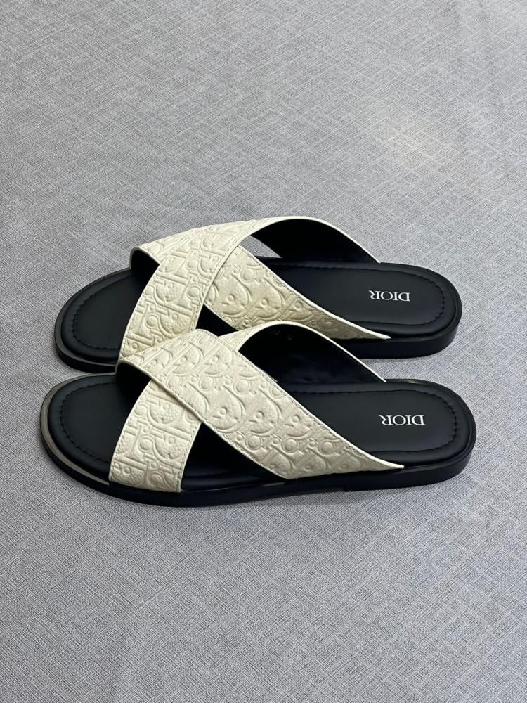 Doir Alias Men's Comfortable Slippers, Elegant White