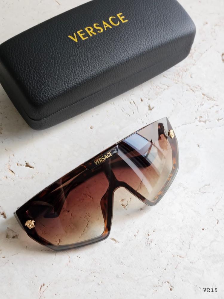 【^ ^】 Versace sunglasses, modern design, luxurious brown color - E