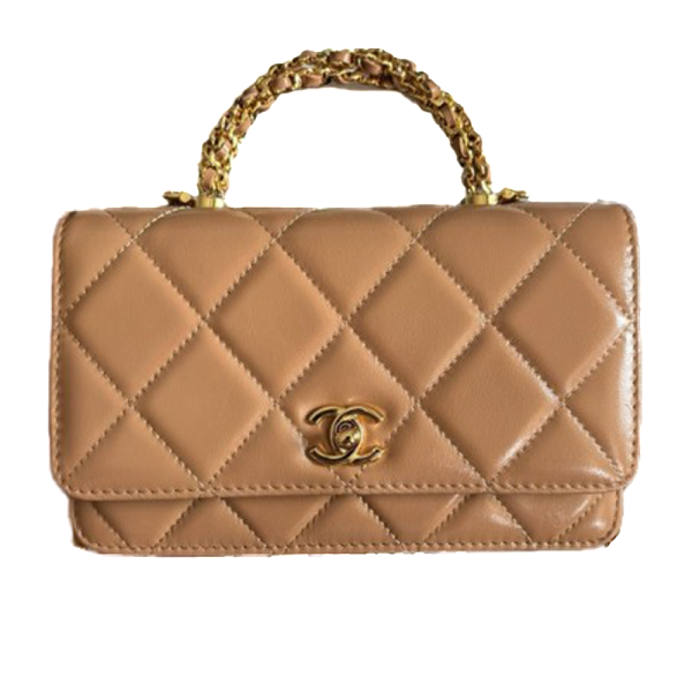 Chanel Bag 21cm Flap Bag in Beige Elegant - E-SEVEN STORE