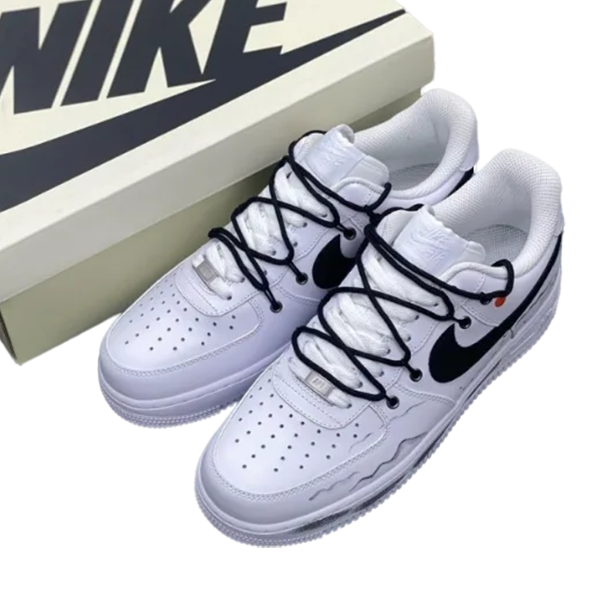 Nike Air Force Men's Shoes White Black Fashion Design E-SEVEN