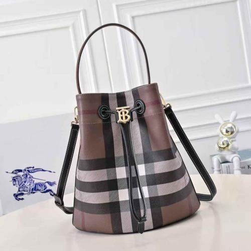 Burberry Women's Pocket Bag, Checked Brown - E-SEVEN STORE