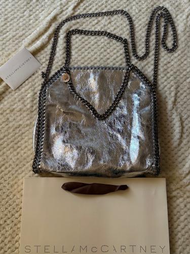 Mini Miu Miu bag with top handles in luxurious leather in silver