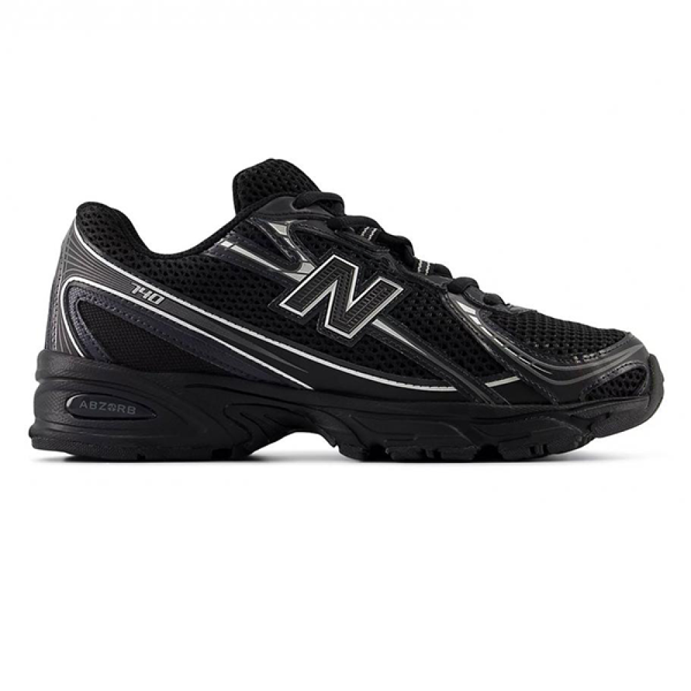 New Balance 740 Unisex Black Sneakers Mesh Sports Shoes