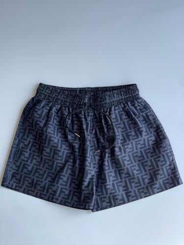 Fendi Men's FF Print Swim Shorts with Elastic Waist in Black - E