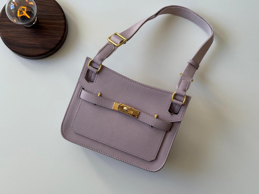 その他 Noir Hermes Gypsera shoulder bag, 23 cm, elegant purple color - E