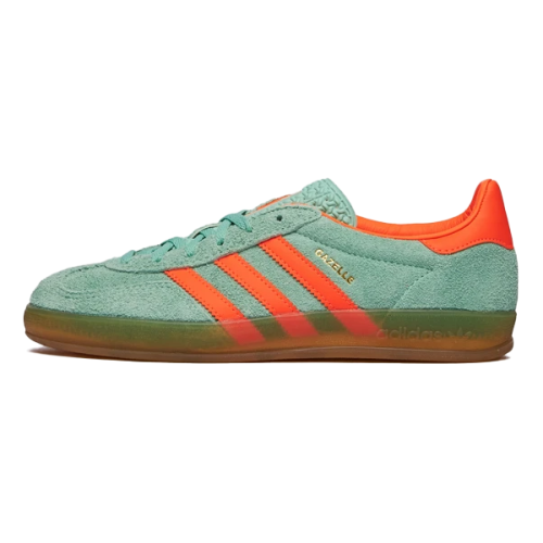 Adidas Gazzelle Unisex Sneakers, Green Orange - E-SEVEN STORE