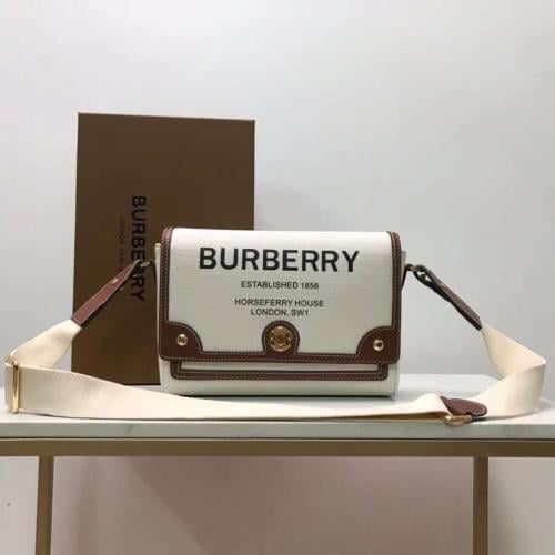 【BURBERRY】送料/関税込 8040877 CANVAS LOGO CROSSBODY BAG Burberry Logo-Print Cross Body Bag Black in Canvas with