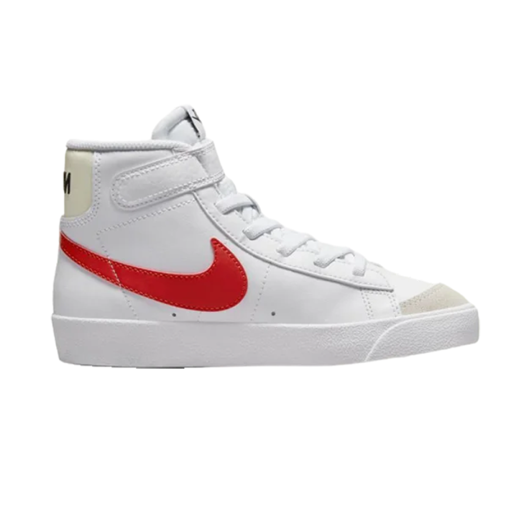 حذاء عالي الساق للأطفال نايكي بلايزر لون أبيض وأحمر