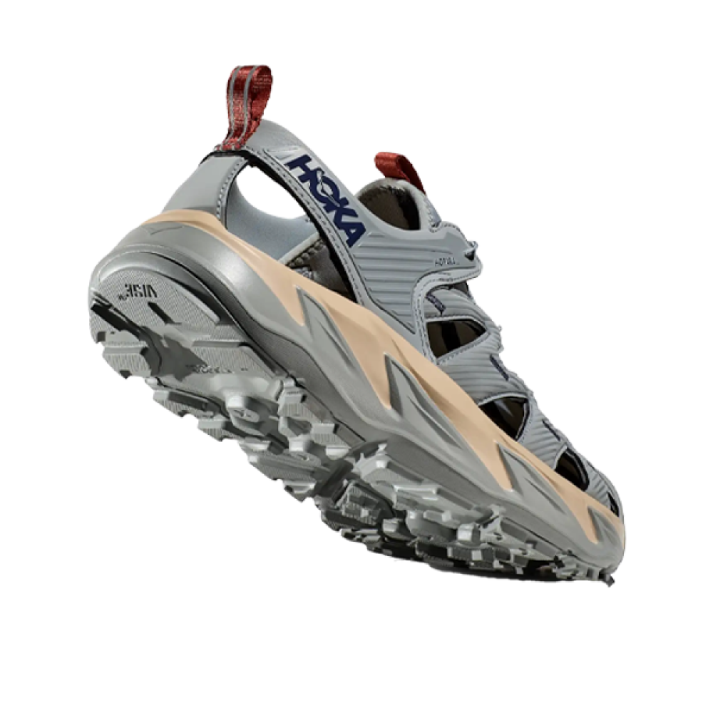 Hoka Hopara Unisex Vented Sandal in Grey and Beige - E-SEVEN