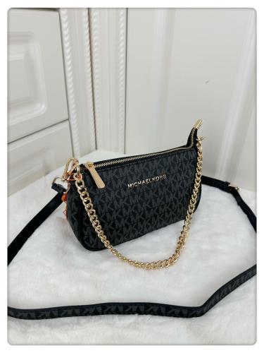 Louis Vuitton Monogram Women's Small Bag in Black with Gold Chain