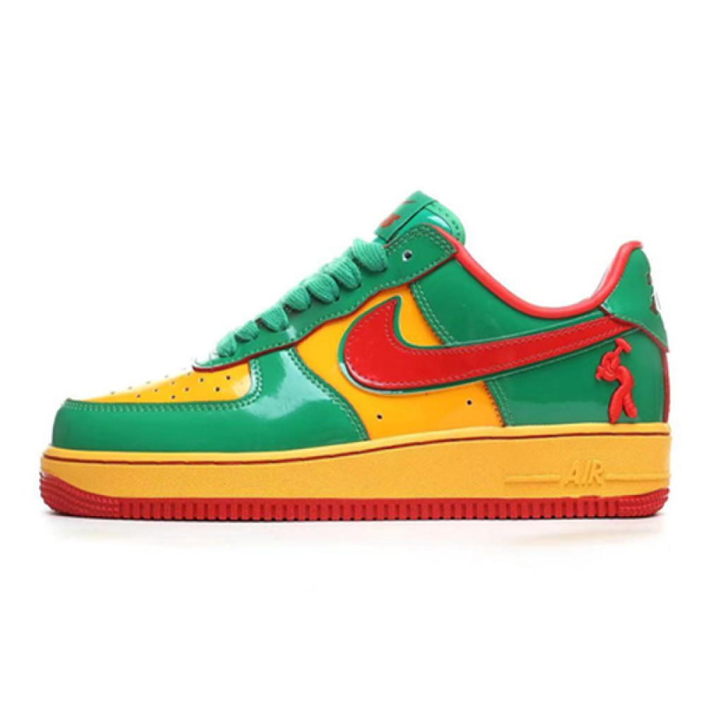 Nike Air Force 1 Lil Yachty Sneakers in Green, Yellow and Red