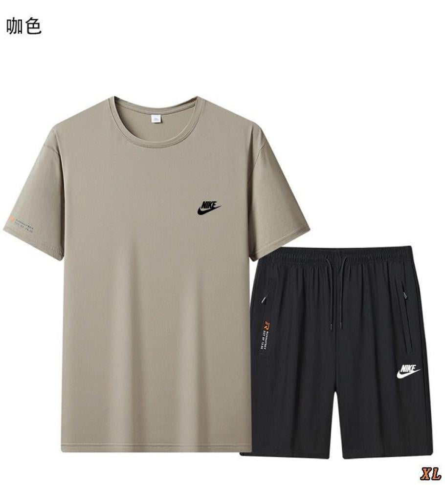 Nike sports set, shirt and shorts, black and brown - E-SEVEN STORE