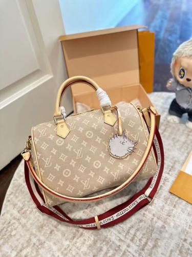 Louis Vuitton Alma 23cm Monogram Brown Beige Luxury Women's Bag