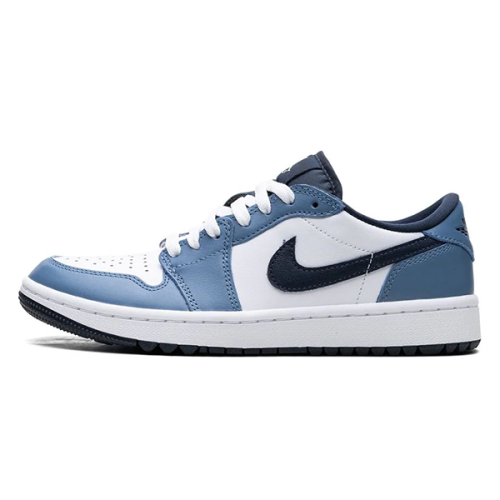 Nike Air Jordan 1 Unisex Shoes, Blue White Leather - E-SEVEN STORE