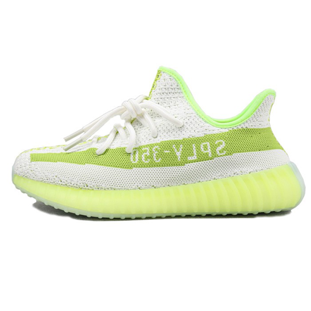 Adidas Yeezy Boost Unisex Sneakers White and Green E-SEVEN STORE