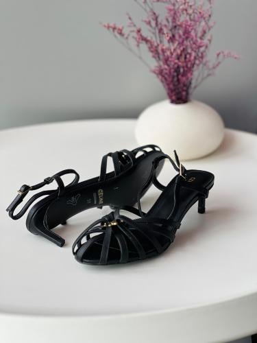 3個セット Celine Triumph Low Back Strap Sandal in Black - E-SEVEN STORE