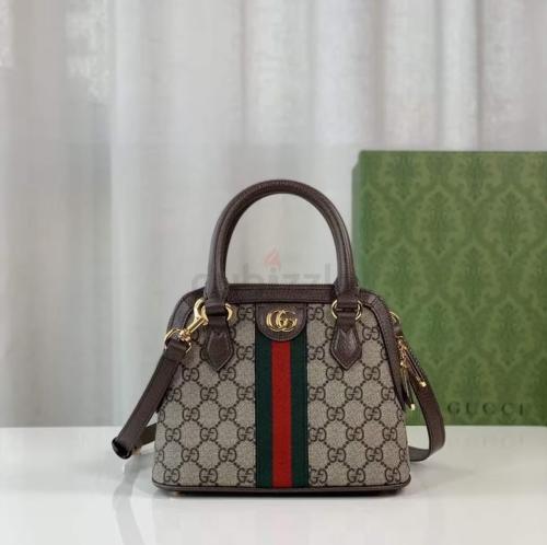 Gucci Horsebit Beige and Black Elegant Long Handle Bag - E