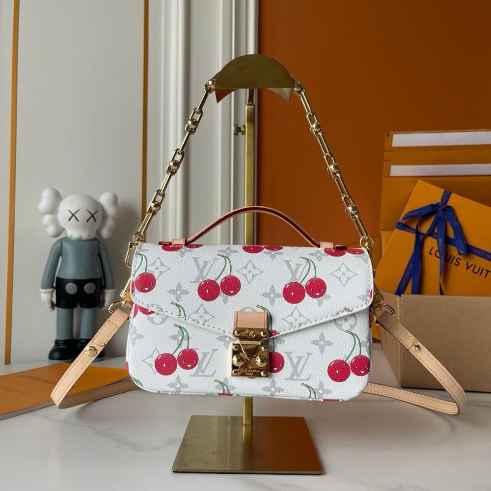 Louis Vuitton Metis Monogram Mini Bag in White and Cherry Print