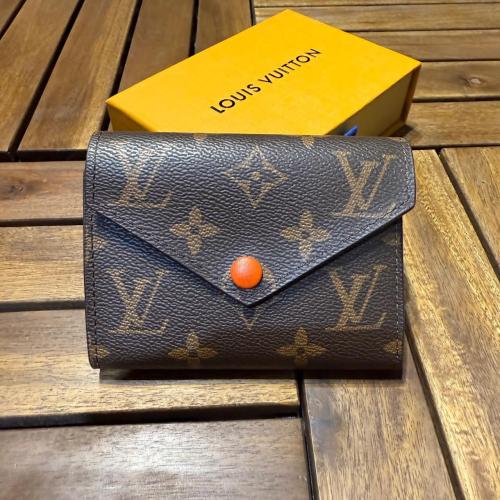 Victorine Louis Vuitton Women's Wallet with Brand Embossed Orange
